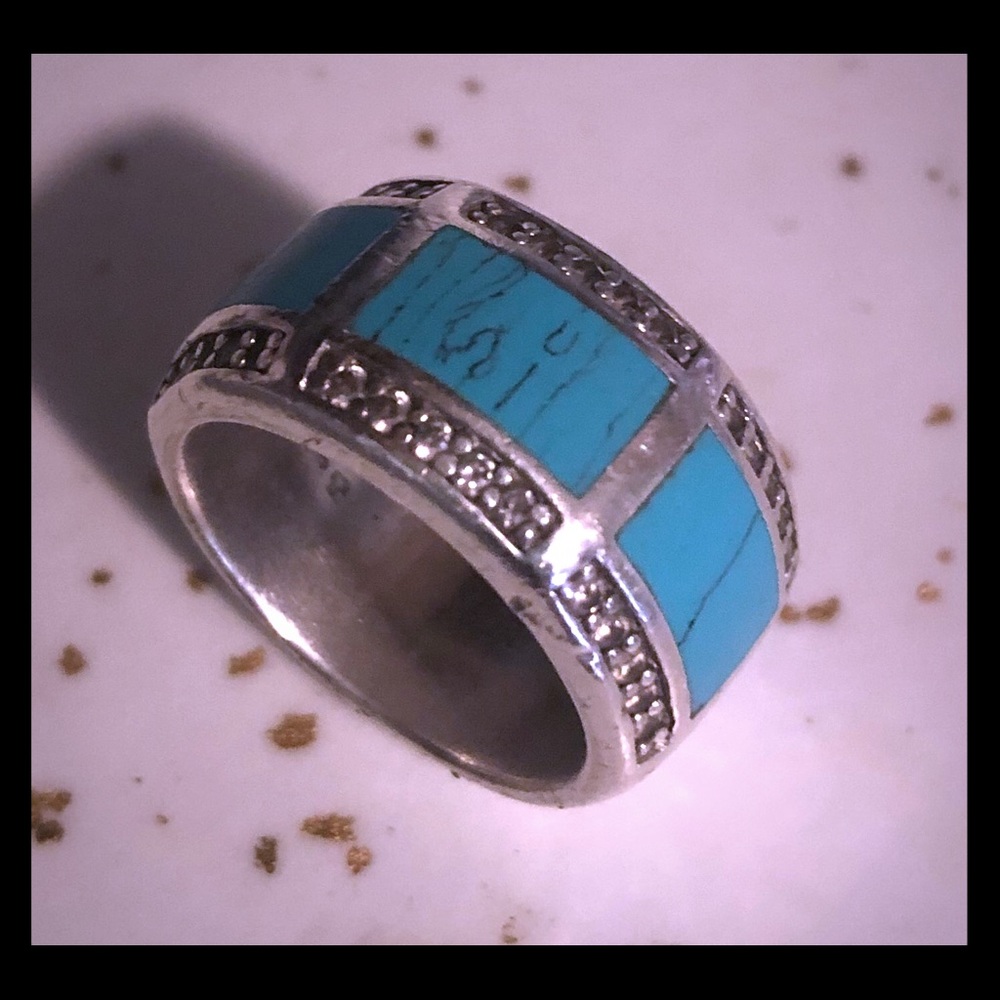 Sterling silver Ti Sento turquoise ring